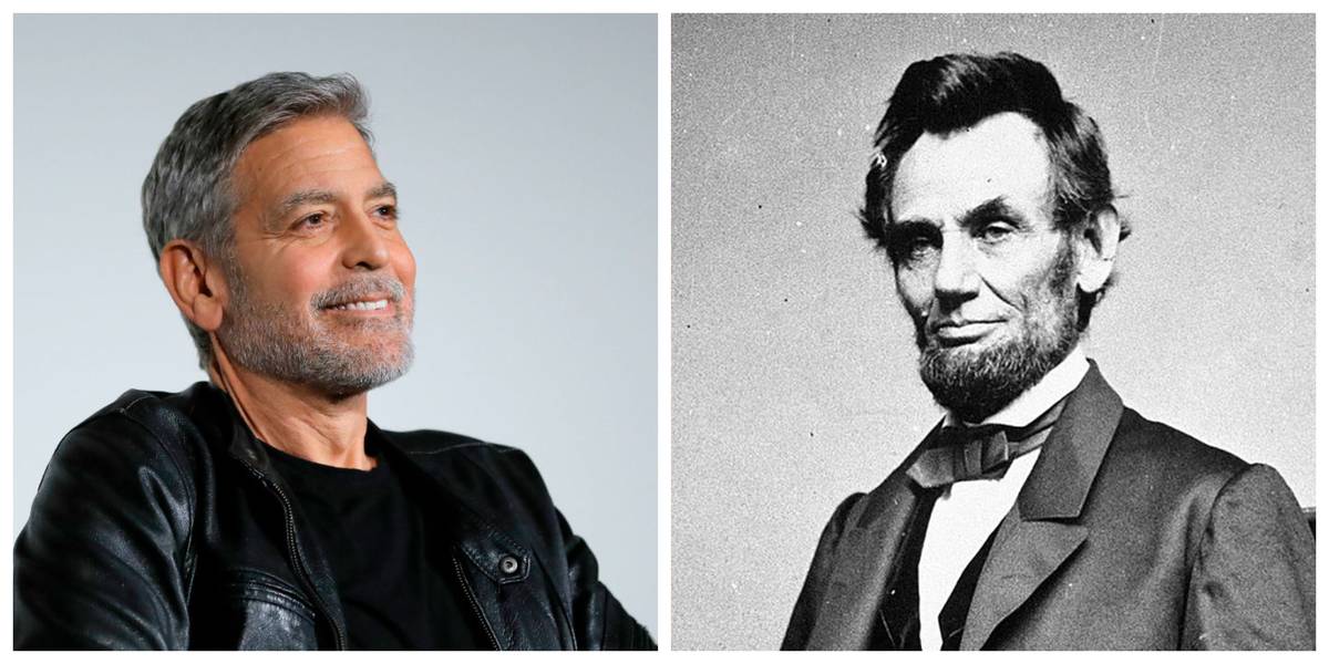 Picture of Clooney and Lincoln 