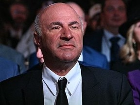 Canadian businessman and media personality Kevin O'Leary (C) looks on before US President Donald Trump speaks about 'Trump Accounts' at the Andrew W. Mellon Auditorium in Washington, DC, on January 28, 2026. (Photo by Brendan SMIALOWSKI / AFP via Getty Images)