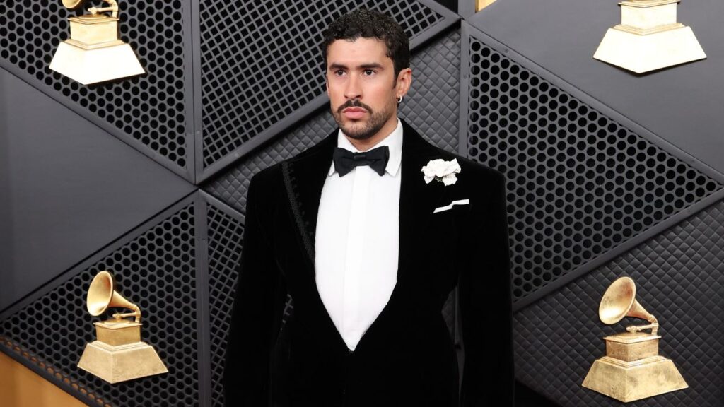 Bad Bunny Turns Into a Schiaparelli Boy at the 2026 Grammys Bad Bunny Turns Into a Schiaparelli Boy at the 2026 Grammys