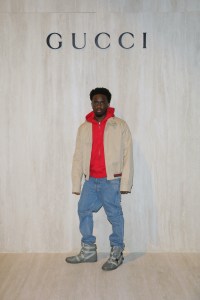 MILAN, ITALY - FEBRUARY 27: Kai Cenat attends the Gucci FW26 Fashion Show at Palazzo Delle Scintille on February 27, 2026 in Milan, Italy. (Photo by Vittorio Zunino Celotto/Getty Images for Gucci)