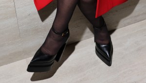 MILAN, ITALY - FEBRUARY 27: Donatella Versace attends the Gucci FW26 Fashion Show at Palazzo Delle Scintille on February 27, 2026 in Milan, Italy. (Photo by Daniele Venturelli/Getty Images for Gucci)