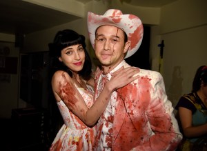 LOS ANGELES, CA - OCTOBER 15:  Actor Joseph Gordon-Levitt (R) and Tasha McCauley attend Hilarity for Charity's 5th Annual Los Angeles Variety Show: Seth Rogen's Halloween at Hollywood Palladium on October 15, 2016 in Los Angeles, California.  (Photo by Jeff Vespa/Getty Images)