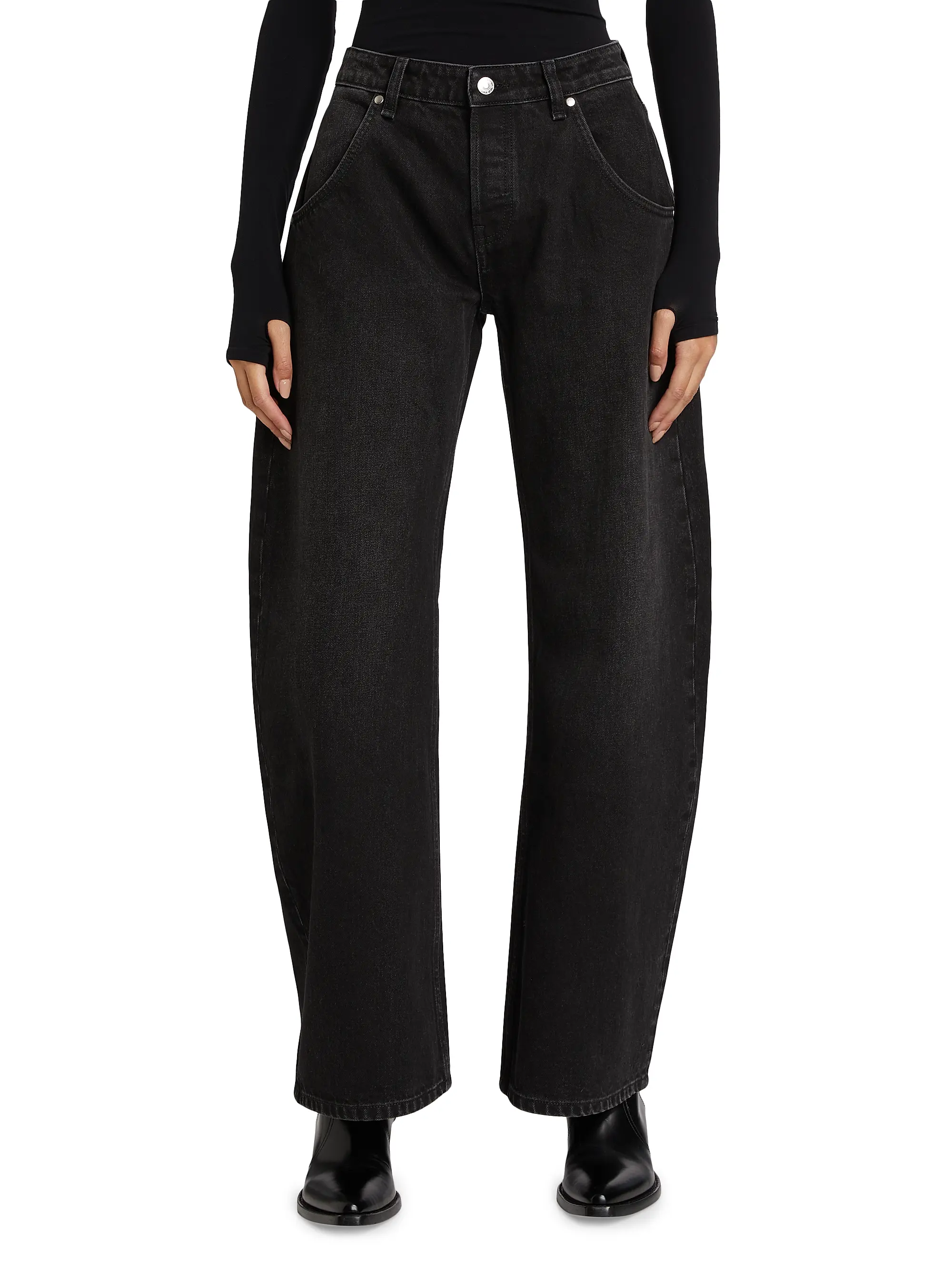 Enzo Mid-Rise Barrel Jeans