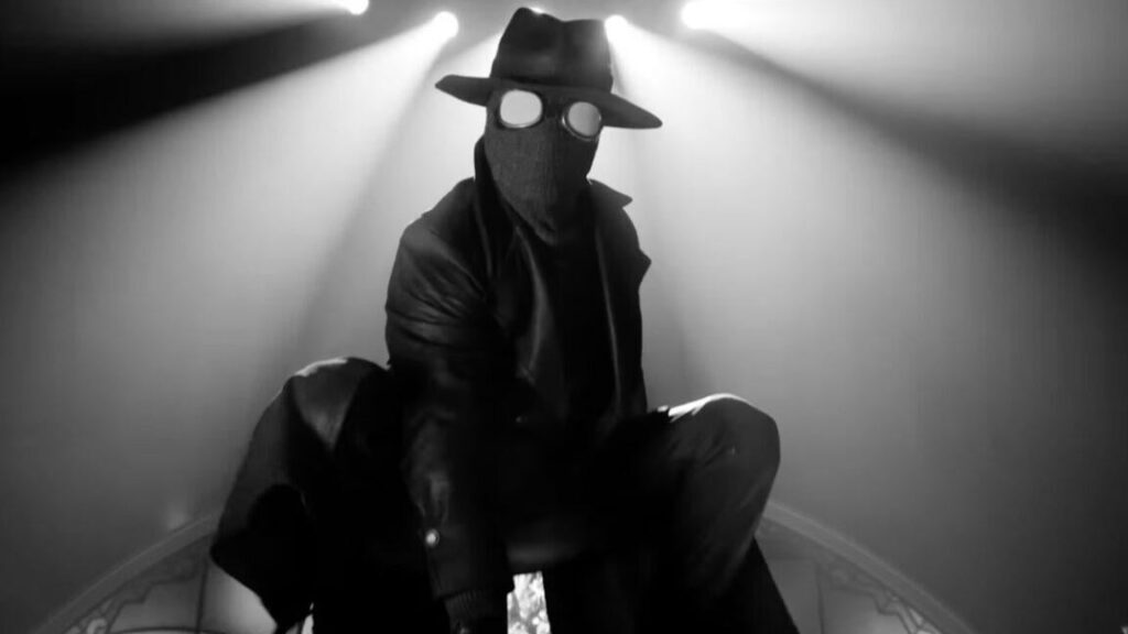 Spider-Noir teaser comes in colorized "True Hue" and black and white | Nicolas Cage described his character as “70 percent Humphrey Bogart and 30 percent Bugs Bunny.”