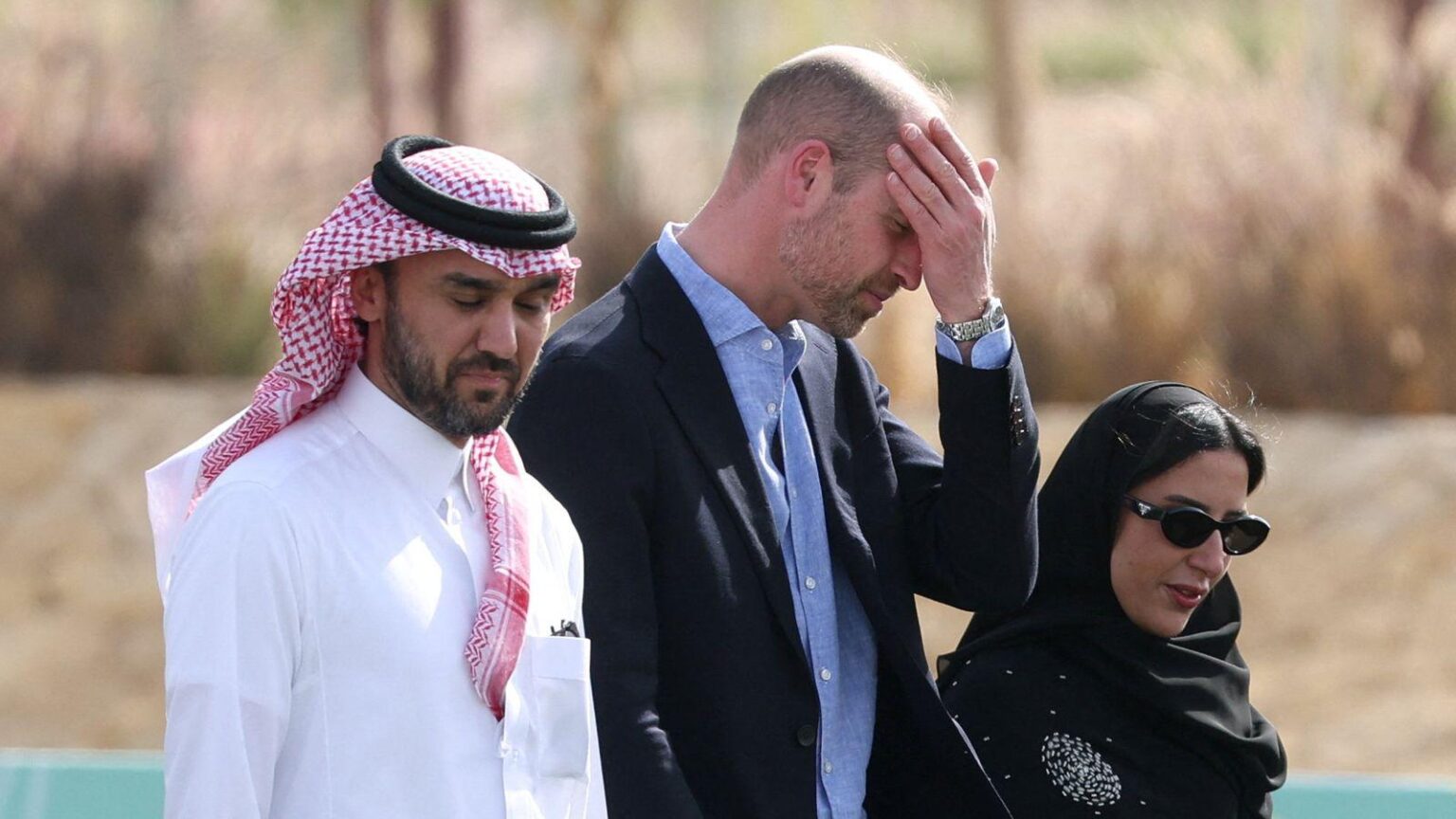 William avoids questions on Andrew in Saudi Arabia after issuing statement saying he’s ’deeply concerned’