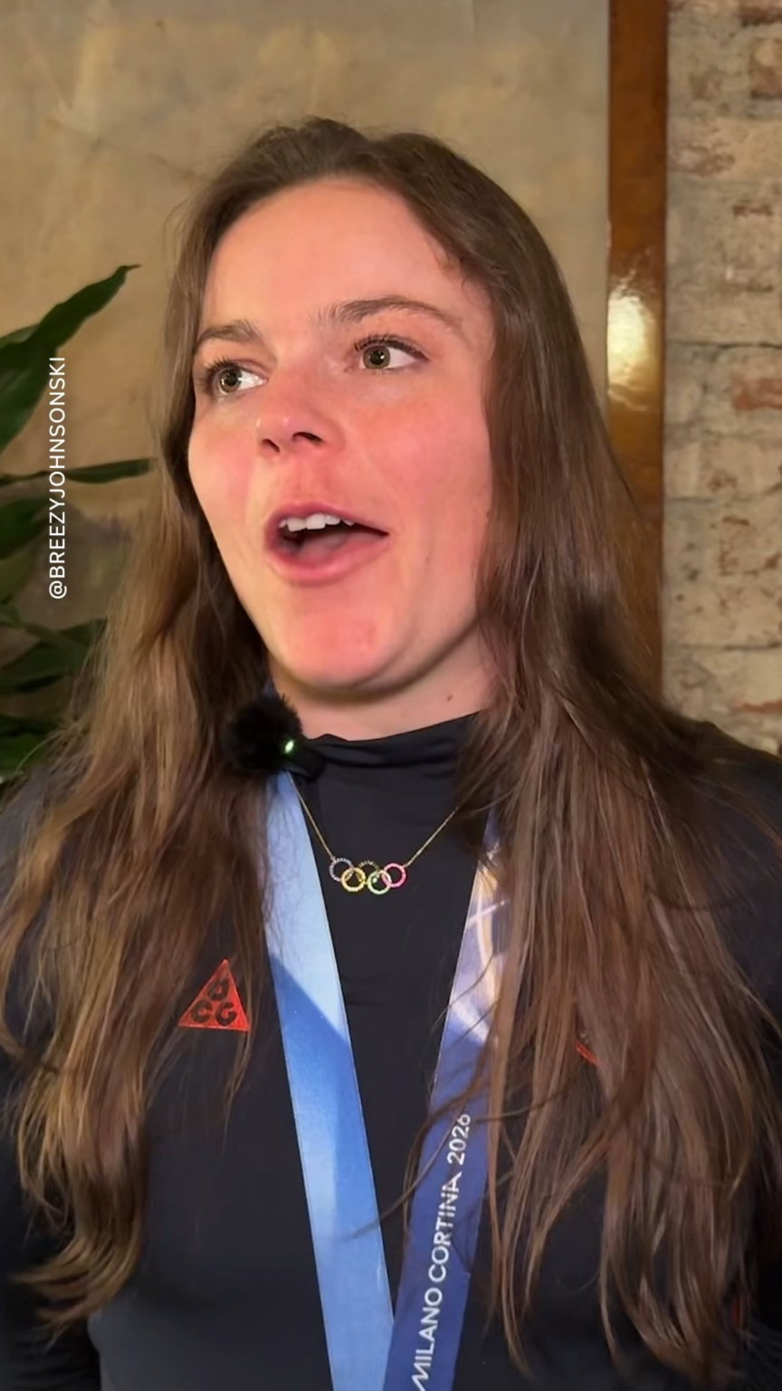 'This is what I wanted.' Breezy Johnson responds to criticism of her fiancé 'stealing her moment' by proposing after she won Olympic medal