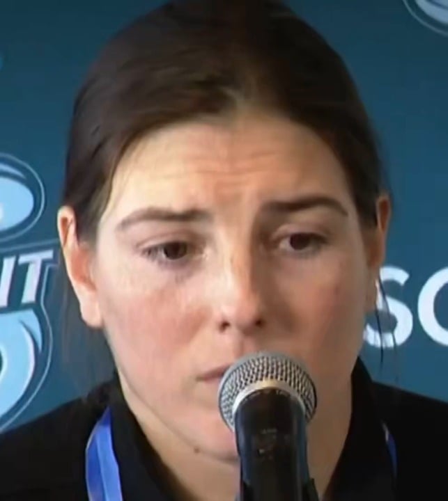 Hilary Knight of USA Women’s Hockey Team on Donald Trump: The joke was distasteful and unfortunate. Now I have to sit in front of you and explain someone else's behavior. It's not my responsibility