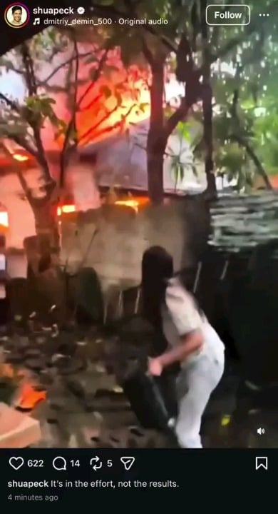 Josh Peck (In Now Deleted Post) Mocking Families With Limited Means Who Were Trying To Save Their Home From A Fire