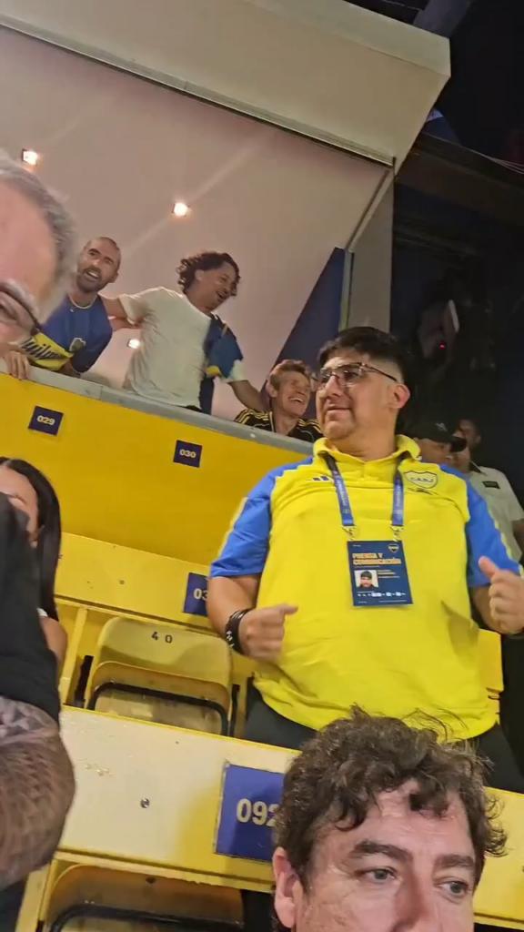 Willem Dafoe was spotted at the Boca Juniors vs Newell’s Old Boys soccer game in Buenos Aires, Argentina. (February 1, 2026)