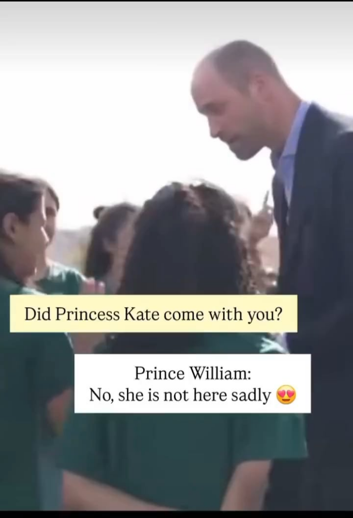 Saudi girls being disappointed that William didn’t bring Catherine to his visit