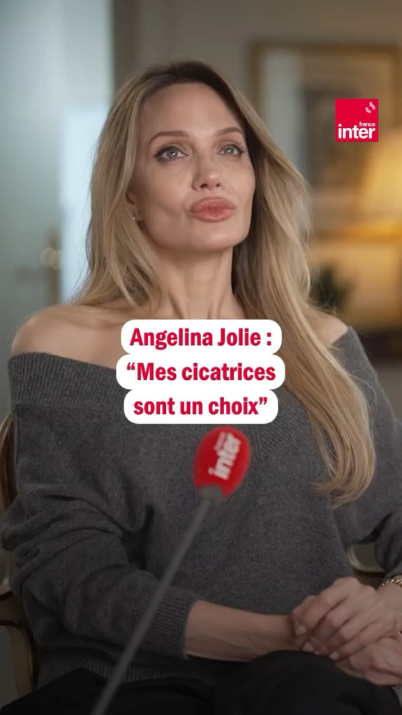 Angelina Jolie speaks on her double mastectomy: “My scars are a choice I made to do what I could do to stay here as long as I could with my children. I love my scars because of that and I'm grateful that I had the opportunity to have the choice to do something proactive about my health.”