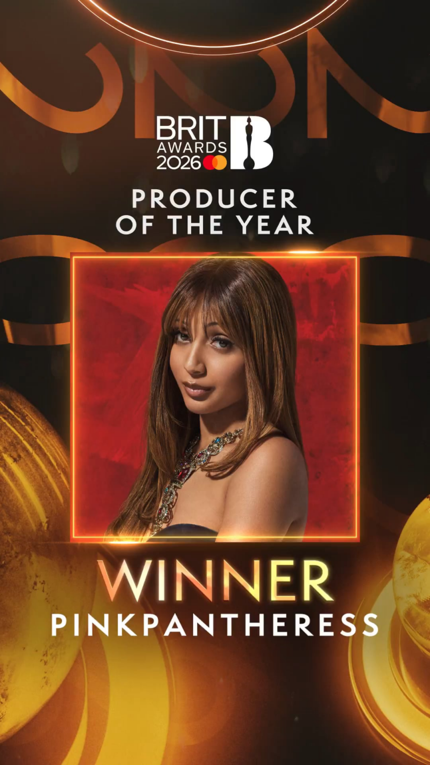 PinkPantheress has won Producer of the Year at this year's Brit Awards making her the first woman and the youngest producer ever to receive this award since the very first ceremony in 1977