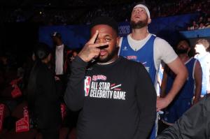 Mustard at The 2026 Ruffles NBA All-Star Celebrity Game held at the Kia Forum on February 13, 2026 in Inglewood, California.