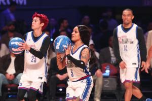 GloRilla at The 2026 Ruffles NBA All-Star Celebrity Game held at the Kia Forum on February 13, 2026 in Inglewood, California.