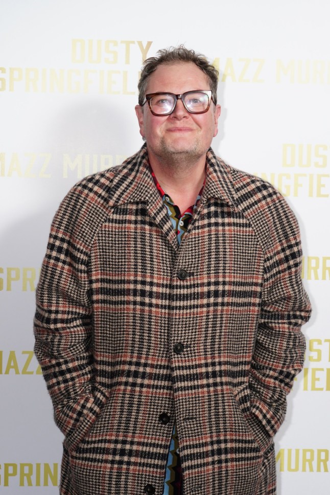 Alan Carr arriving for the press night of Mazz Murray: The Music of Dusty Springfield at the Adelphi Theatre in London. Picture date: Tuesday November 26, 2024. PA Photo. Photo credit should read: Ian West/PA Wire