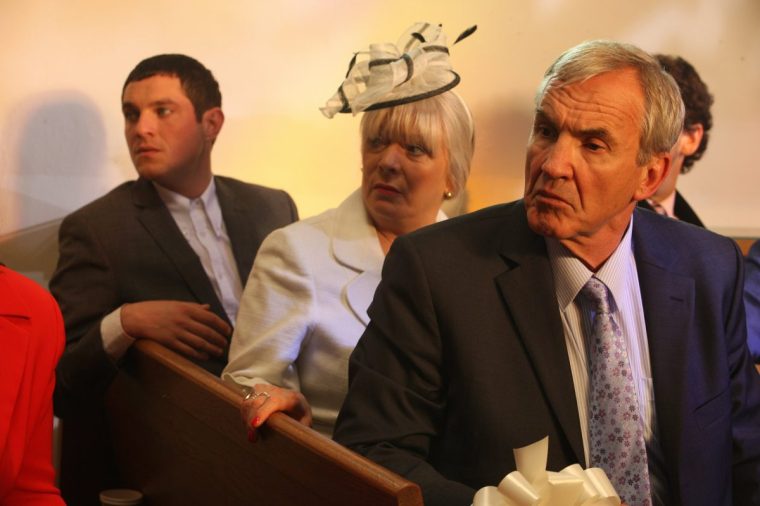 Gavin and Stacey - Series 3 - Episode 06 Picture shows: Gavin (MATHEW HORNE), Pam (ALISON STEADMAN) & Mick (LARRY LAMB) Gavin and Stacey TV still Image from UKTV