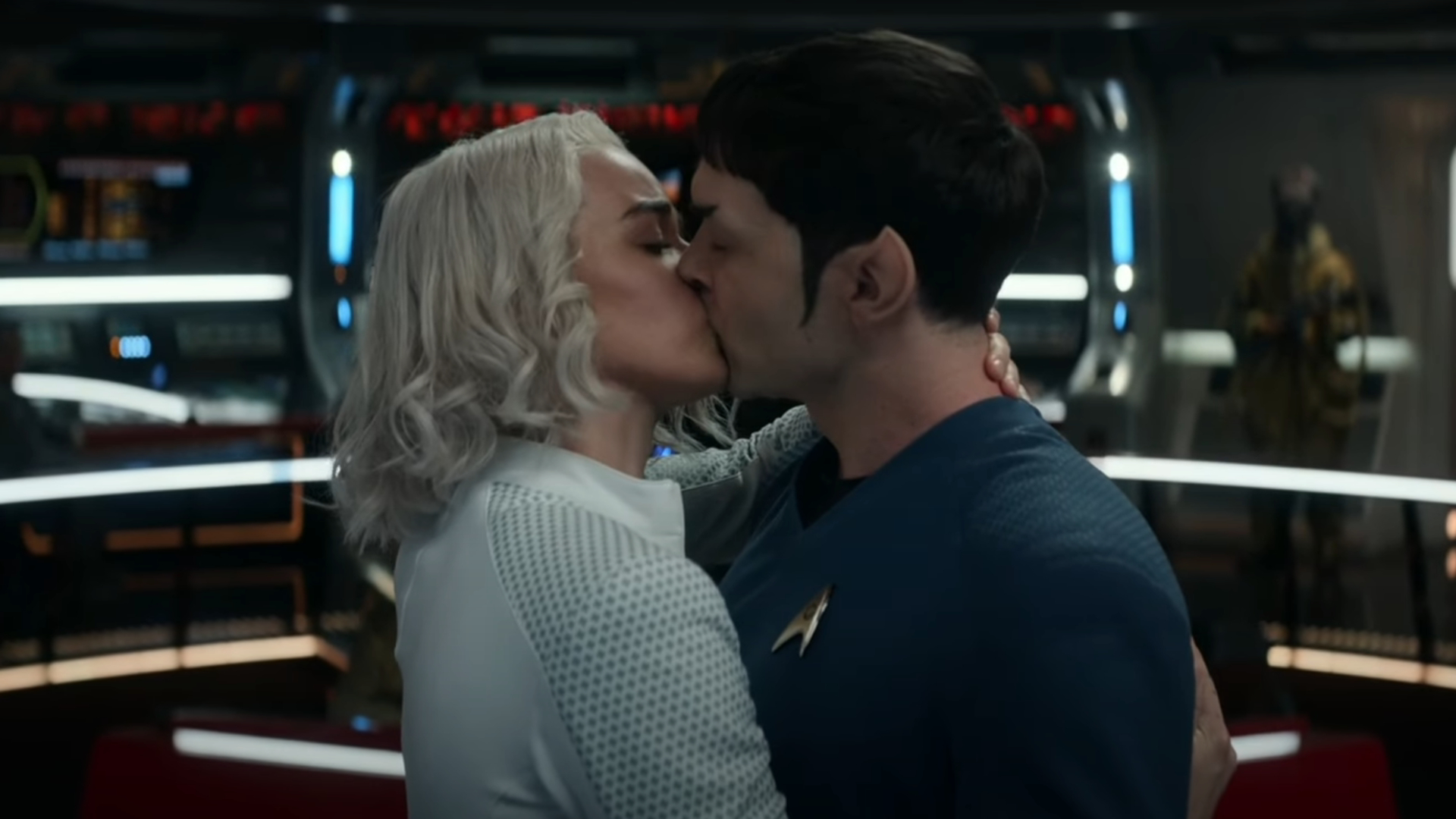 Spock Kisses Nurse Chapel in Strange New Worlds