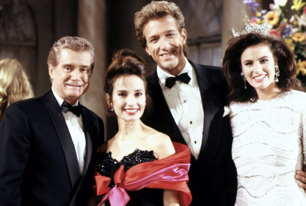ALL MY CHILDREN, from left: Regis Philbin, Susan Lucci, Walt Willey (ca. 1991), 1970-2011.
