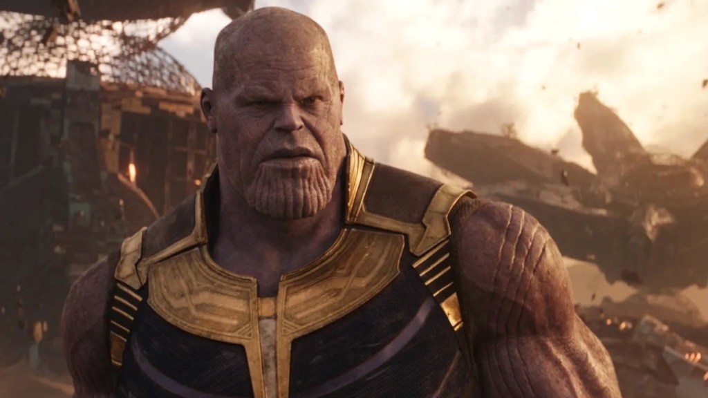 Josh Brolin as Thanos looking angry in Avengers: Endgame