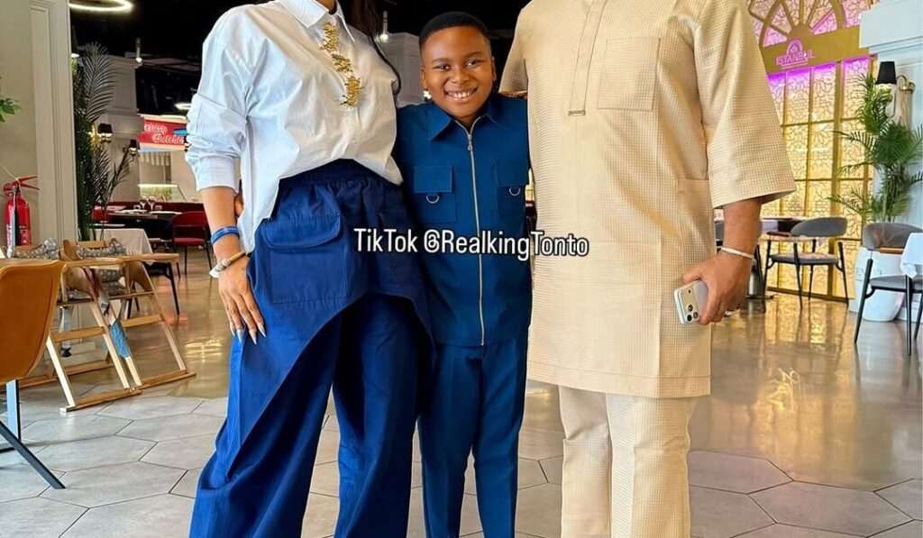 Tonto Dikeh reunites son with Olakunle Churchill after split Tonto Dikeh reunites son with Olakunle Churchill after split