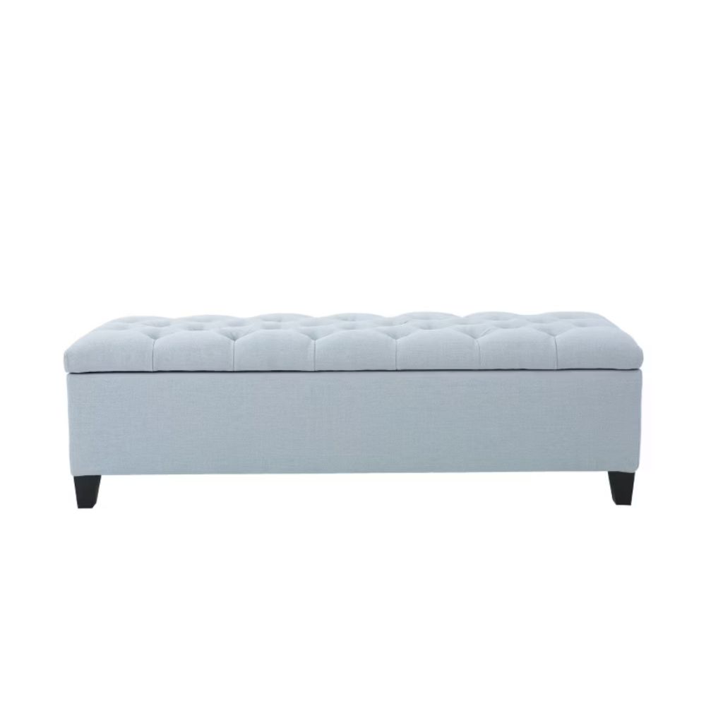pale blue ottoman