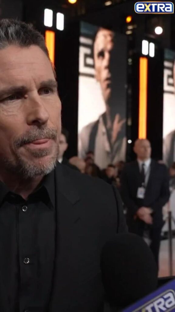 Christian Bale talks about Heat 2 at the premiere of The Bride: