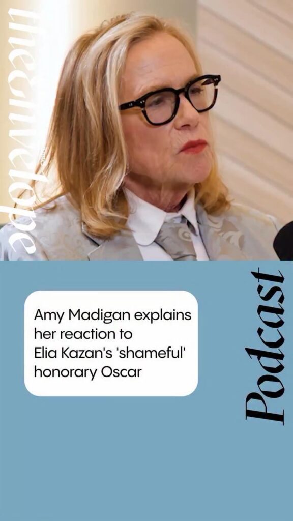 Academy Award nominee Amy Madigan explains why she famously decided to sit and not applaud when Elia Kazan was given an honorary Oscar after he notoriously snitched on 8 former colleagues to the House Un-American Activities Committee