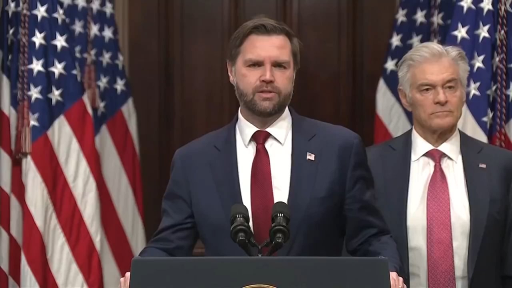 JD Vance: “We’re announcing today that we have decided to temporarily halt certain amounts of Medicaid funding that is going to the state of Minnesota in order to ensure that the state of Minnesota takes its obligations seriously to be good stewards of the American people’s tax money.” JD Vance: "We're announcing today that we have decided to temporarily halt certain amounts of Medicaid funding that is going to the state of Minnesota in order to ensure that the state of Minnesota takes its obligations seriously to be good stewards of the American people's tax money."