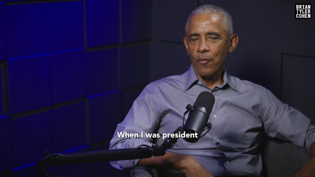 President Obama: "When I was president, I suppose I could have simply unilaterally ordered the military to go into some red state and harass and intimidate a governor there or cut off funding for states that didn't vote for me... but that is contrary to how I think our democracy is supposed to work"