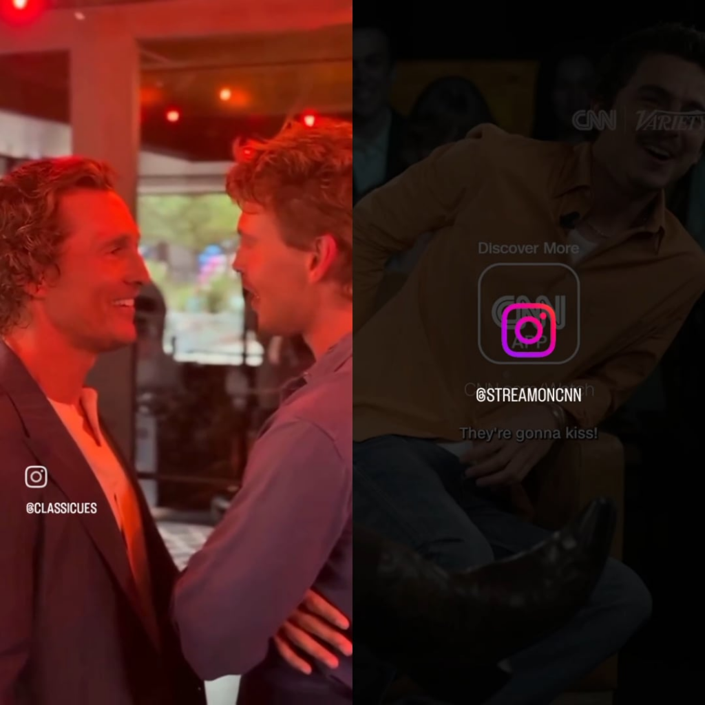 Timothee Chalamet talks about getting excited over the viral Matthew McConaughey & Austin Butler video last year