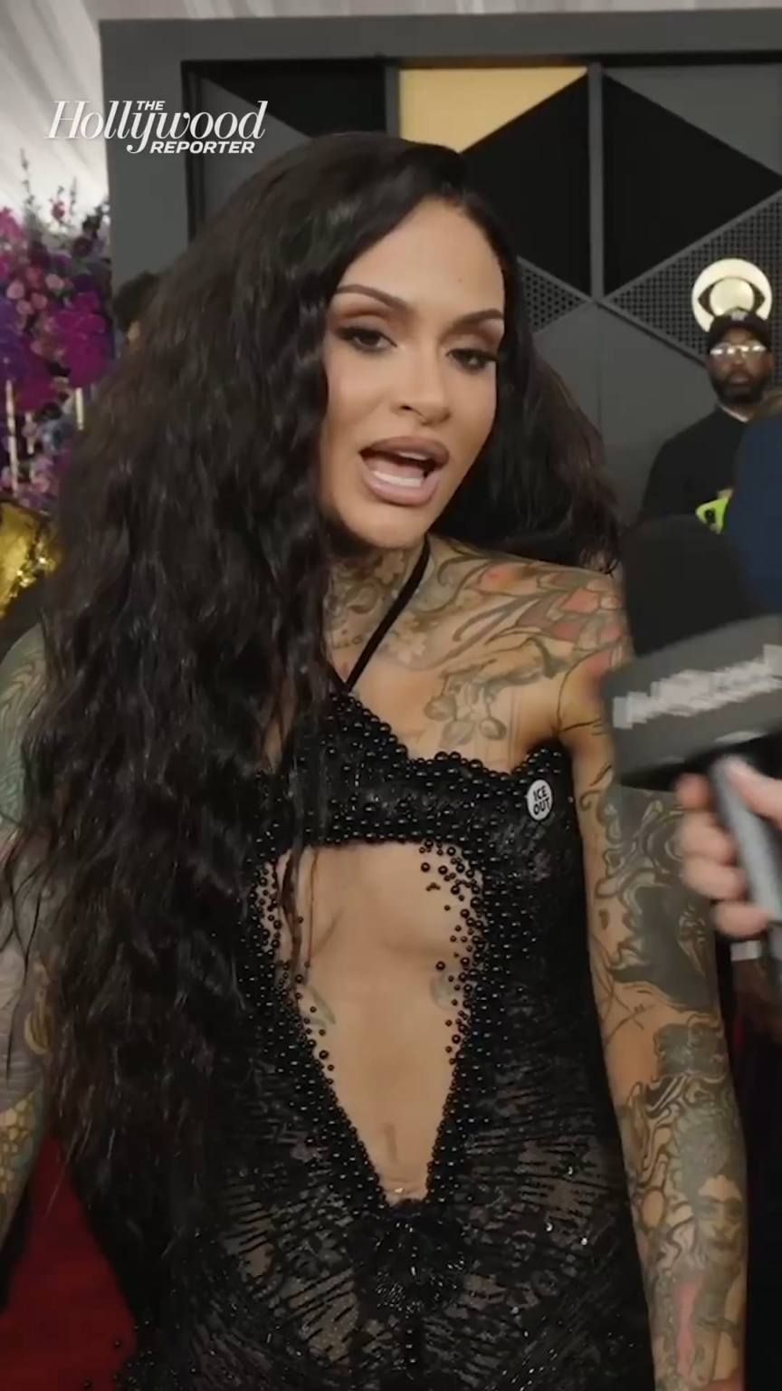 Singer and ‘Free Palestine’ activist Kehlani says “F**k ICE” while walking the Grammys red carpet. She emphasized: “I really wanted to say f**k ICE.”
