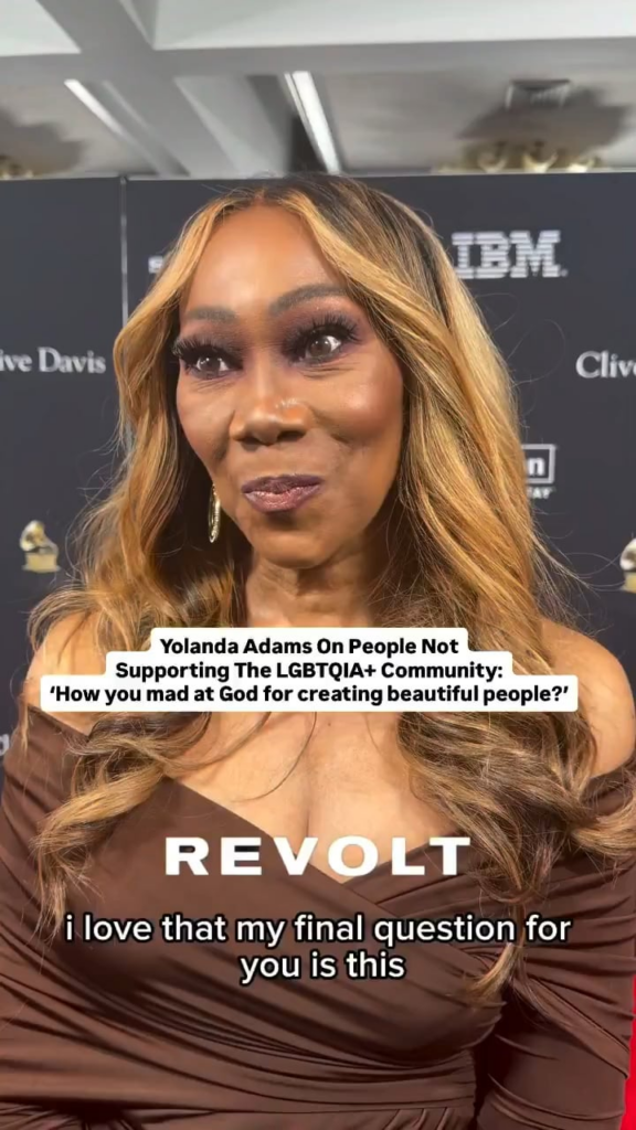 Yolanda Adams On People Not Supporting The LGBTQIA+ Community: “How you mad at God for creating beautiful people?”