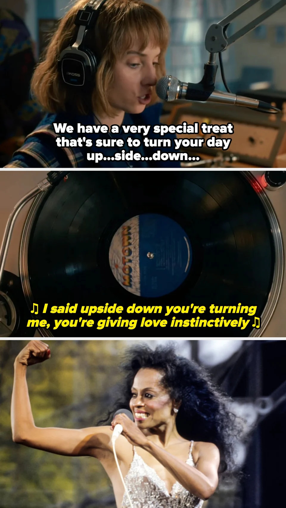 Maya Hawke in "Stranger Things;" Diana Ross in 1983