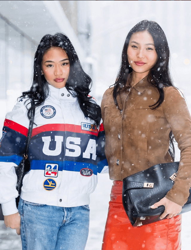 Gymnast Suni Lee and snowboarder Chloe Kim in New York City (Feb. 24, 2026) they have nine Olympic medals between them!