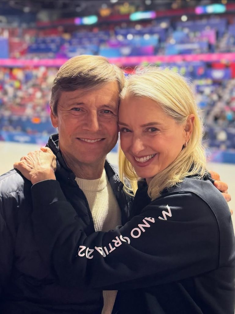 Katherine LaNasa and Grant Show at the Olympics