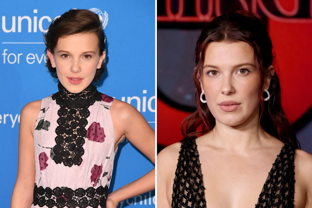 famous celebrities millie bobby brown 2016 vs 2025