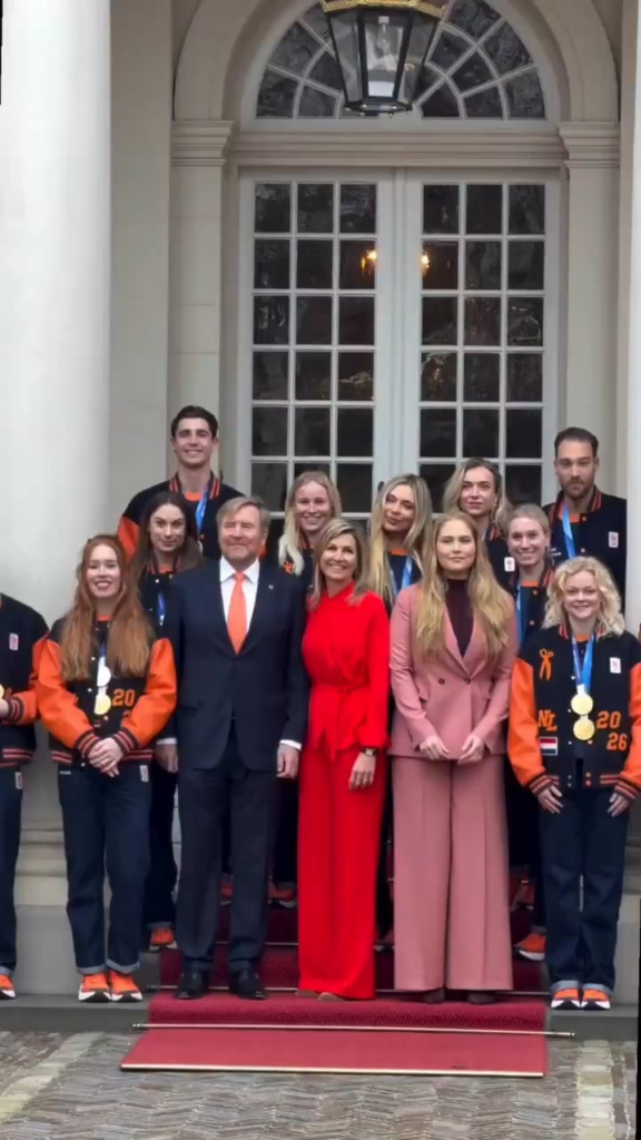 The Dutch royal family hosts a lunch for returned Olympians