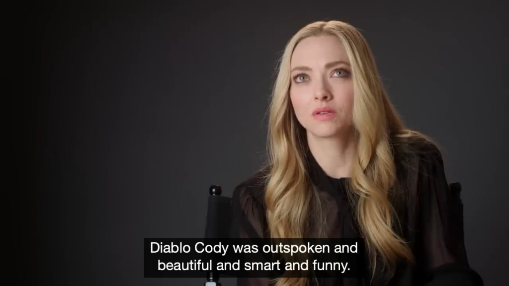 Amanda Seyfried on Jennifer's Body: "It's a perfect movie. The marketing sucked. [They] cheapened it. I'm looking forward to the sequel. I already said thumbs up. [Needy] maybe runs a branch of Planned Parenthood. [Jennifer's] probably somebody's chief of staff. I don't think she is [dead]."