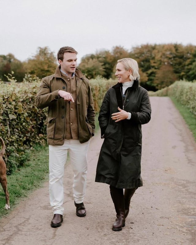 Co-founder of luxury lifestyle company Fairfax & Favor, visited the brand's ambassador, Zara Tindall, in Gloucestershire for a chat and a photoshoot