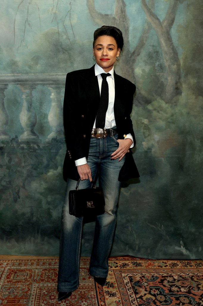 Ariana DeBose attends the Ralph Lauren fashion show 