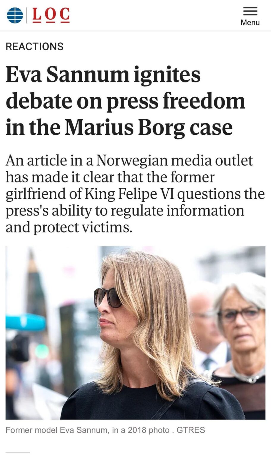 King Felipe of Spain’s ex-girlfriend Eva Sannum ignites debate on press freedom in the Marius Borg case