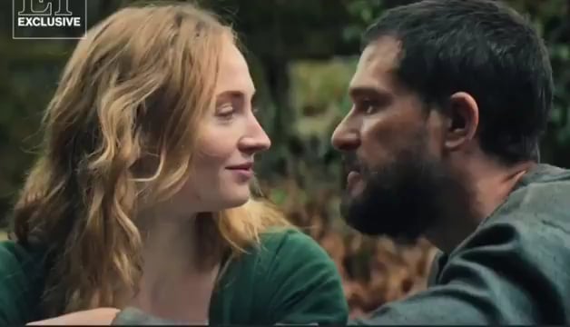 Kit Harington and Sophie Turner gagging after filming a kissing scene for their new film ' The Dreadful'