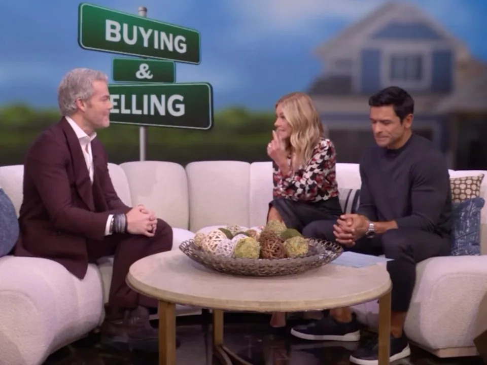 Kelly Ripa and Mark Consuelos interview Ryan Serhant on their talk show
