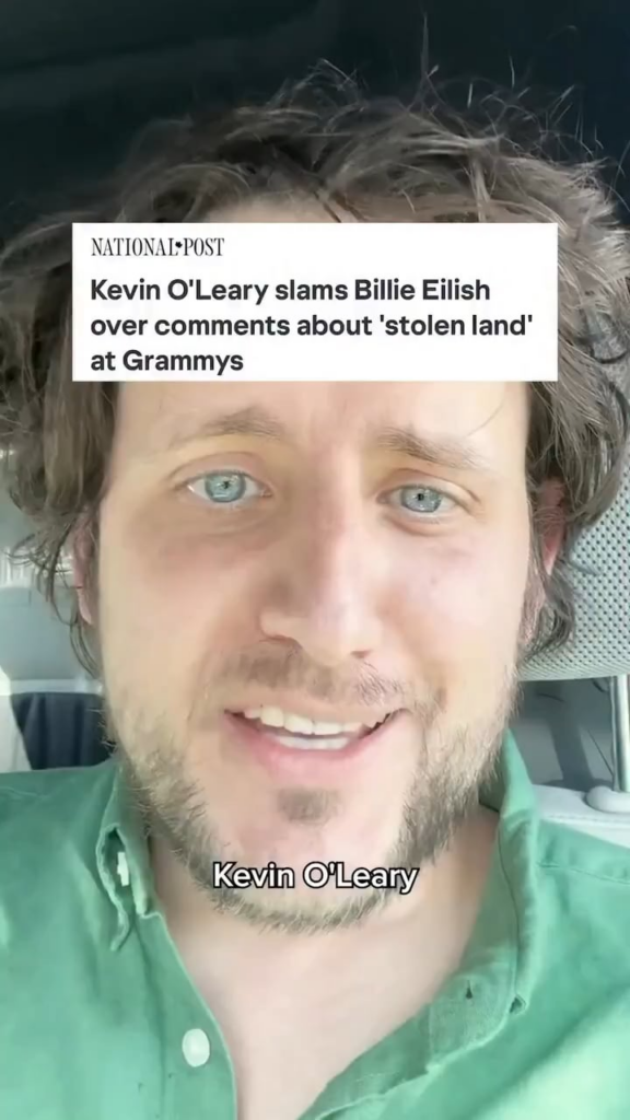 Actor Zach Woods defends Billie Eilish after Kevin O’Leary told her “shut your mouth and just entertain.”