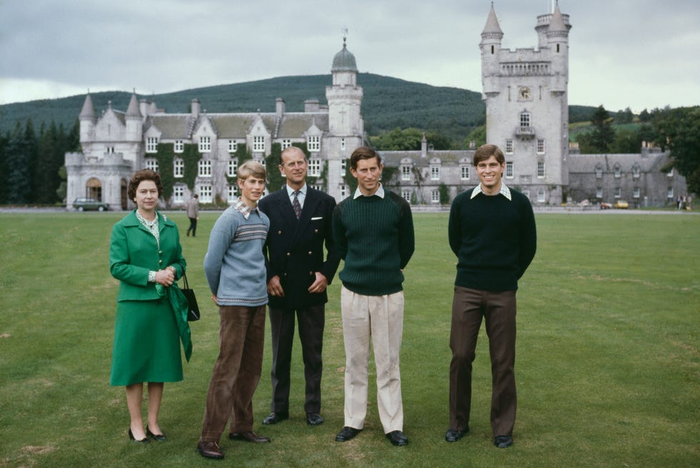 the royal family outside of balmoral castle
