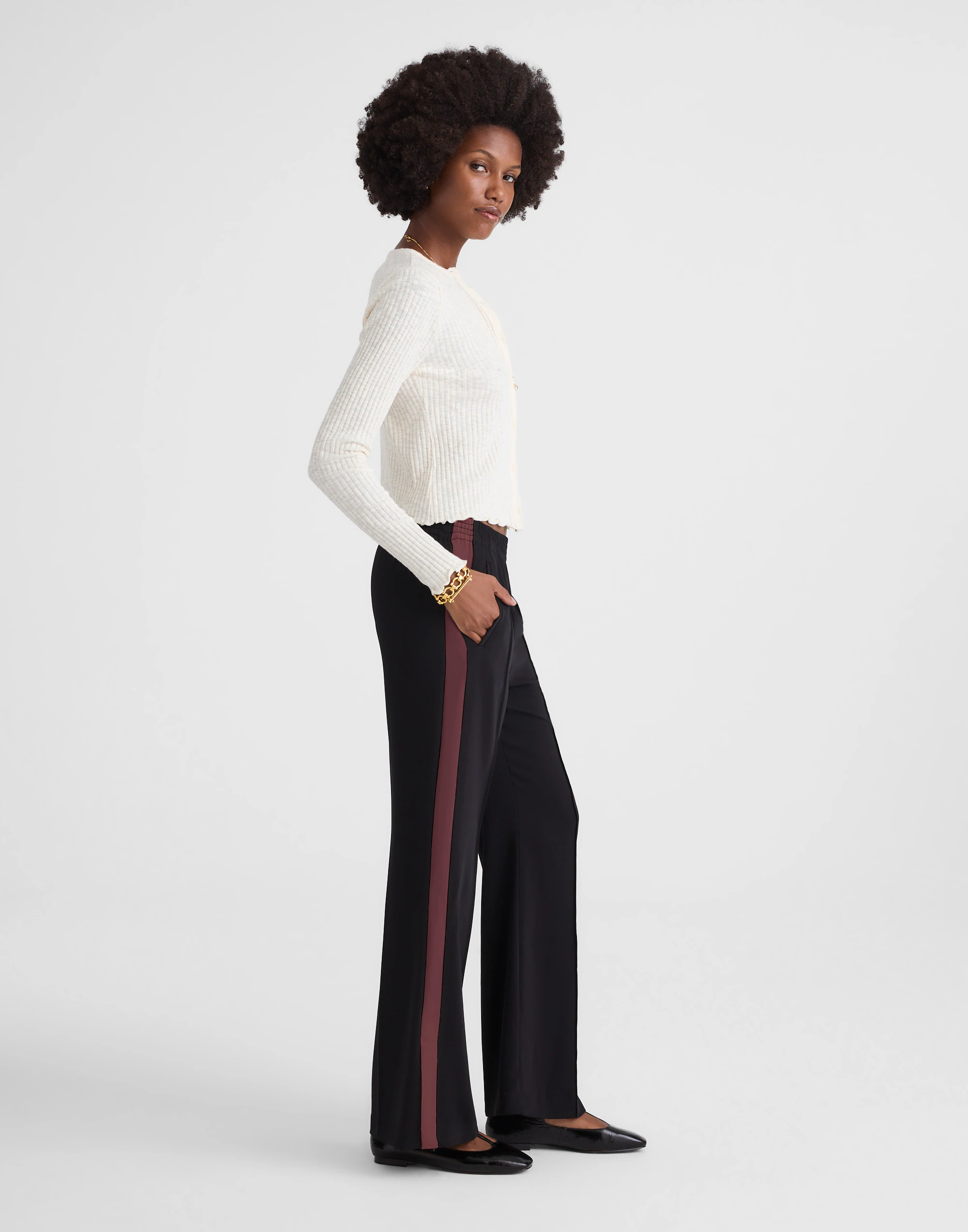 Pull-On Bootcut Track Pant