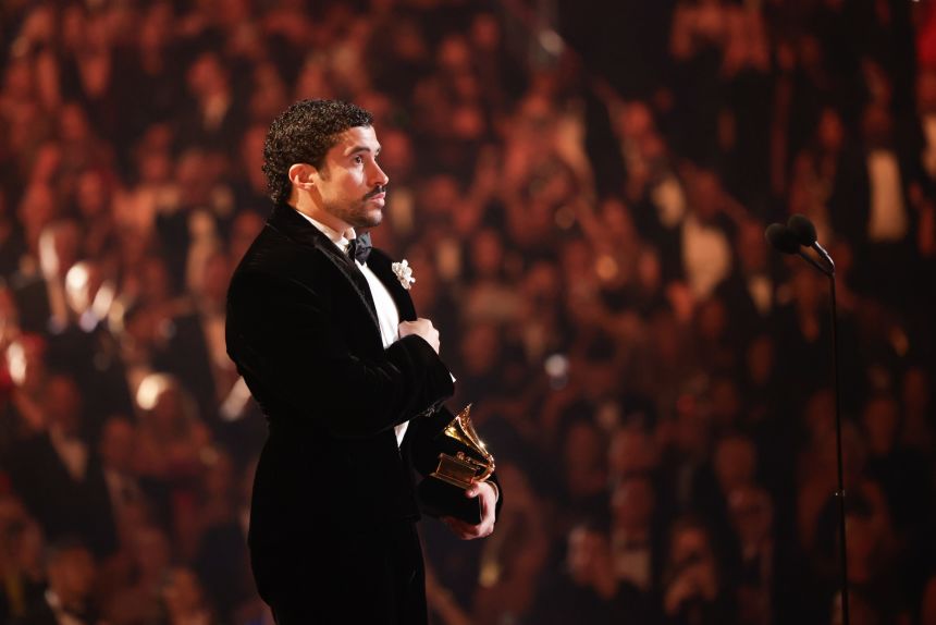 Bad Bunny at the 68th Annual Grammy Awards on Sunday.