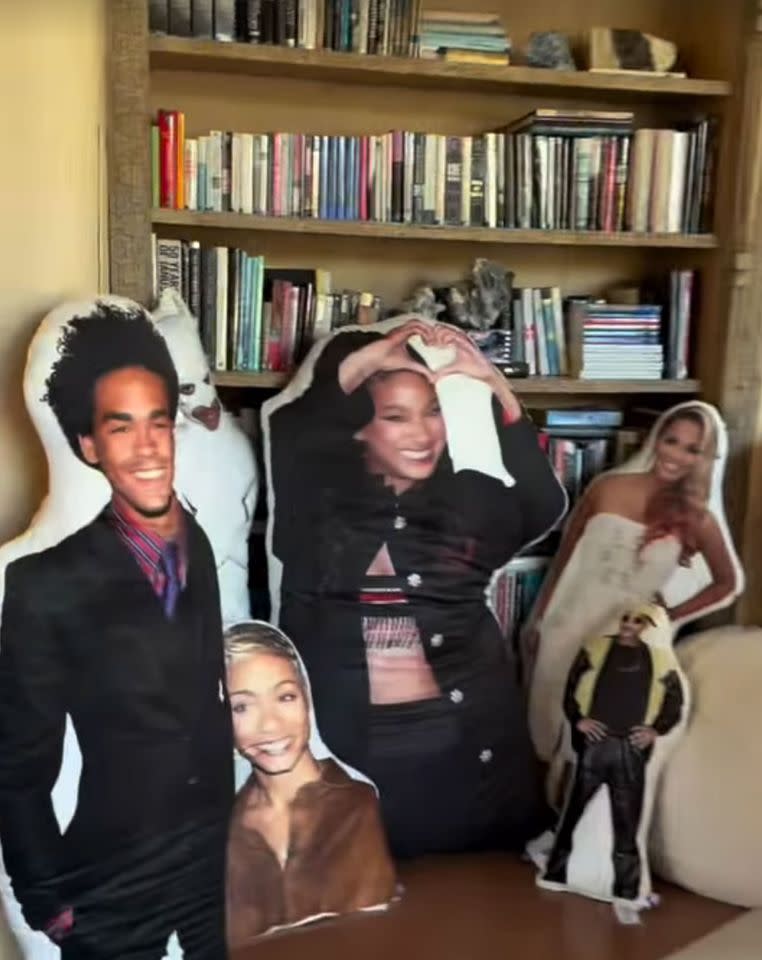 Life-size pillows of the Smith family Jada Pinkett Smith/Instagram