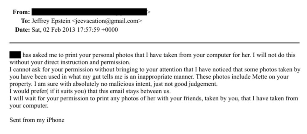 Photos of Mette-Marit taken by Epstein on his property allegedly used by him in an ‘inappropriate manner’