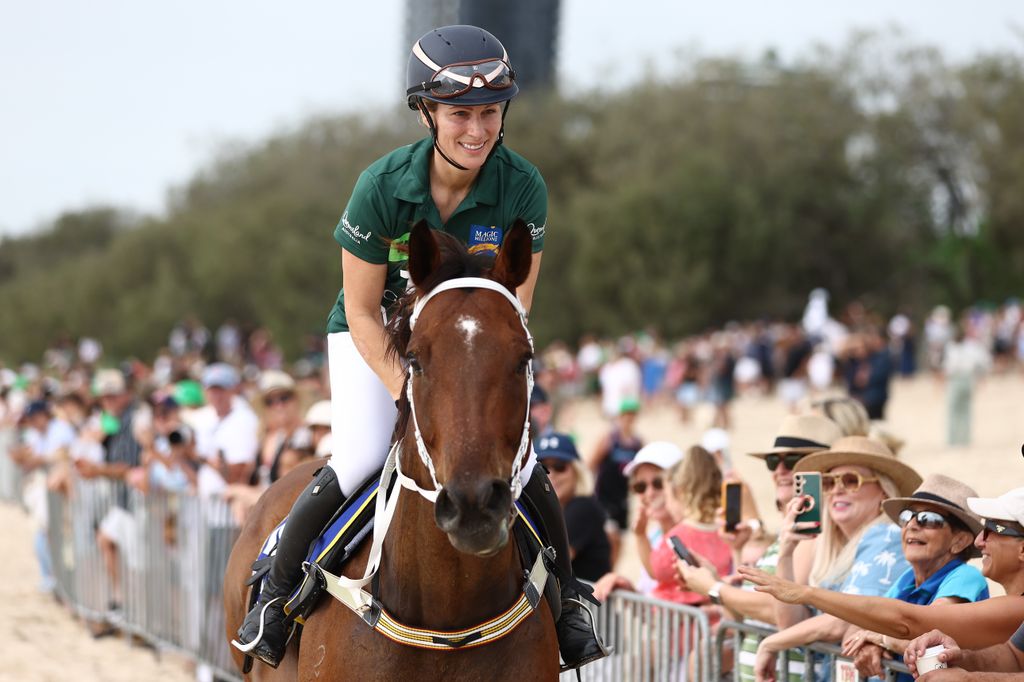 Zara takes part in the Magic Millions barrier draw at Broadbeach 
